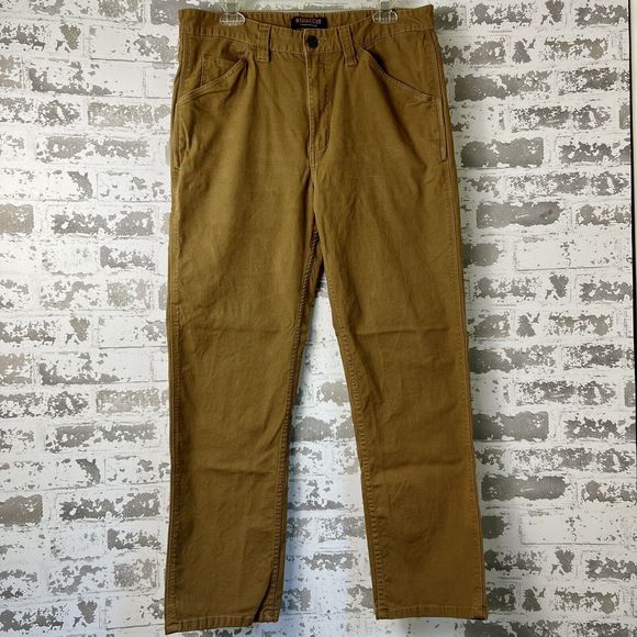 Ridge cut Toughwear Brown Canvas Work Pants Men’s 34x29 Actual Straight Cut Flaw - Picture 1 of 16
